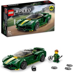 LEGO Speed Champions Lotus Evija, Macchina Giocattolo da Corsa, Modello Replica Auto Sportiva con Minifigure Pilota, Set da Coll