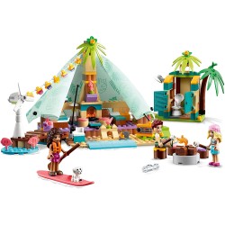 LEGO Friends Glamping sulla Spiaggia, Giocattoli per Bambini e Bambine di 6 Anni con 3 Mini Bamboline e Accessori, 41700