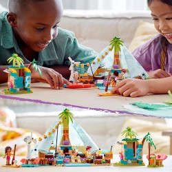 LEGO Friends Glamping sulla Spiaggia, Giocattoli per Bambini e Bambine di 6 Anni con 3 Mini Bamboline e Accessori, 41700