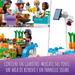 LEGO Friends Casa Galleggiante sul Canale, Giochi per Bambini di 7 Anni con Giardino, 4 Mini Bamboline e Animali, 41702