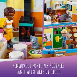 LEGO Friends Casa Galleggiante sul Canale, Giochi per Bambini di 7 Anni con Giardino, 4 Mini Bamboline e Animali, 41702