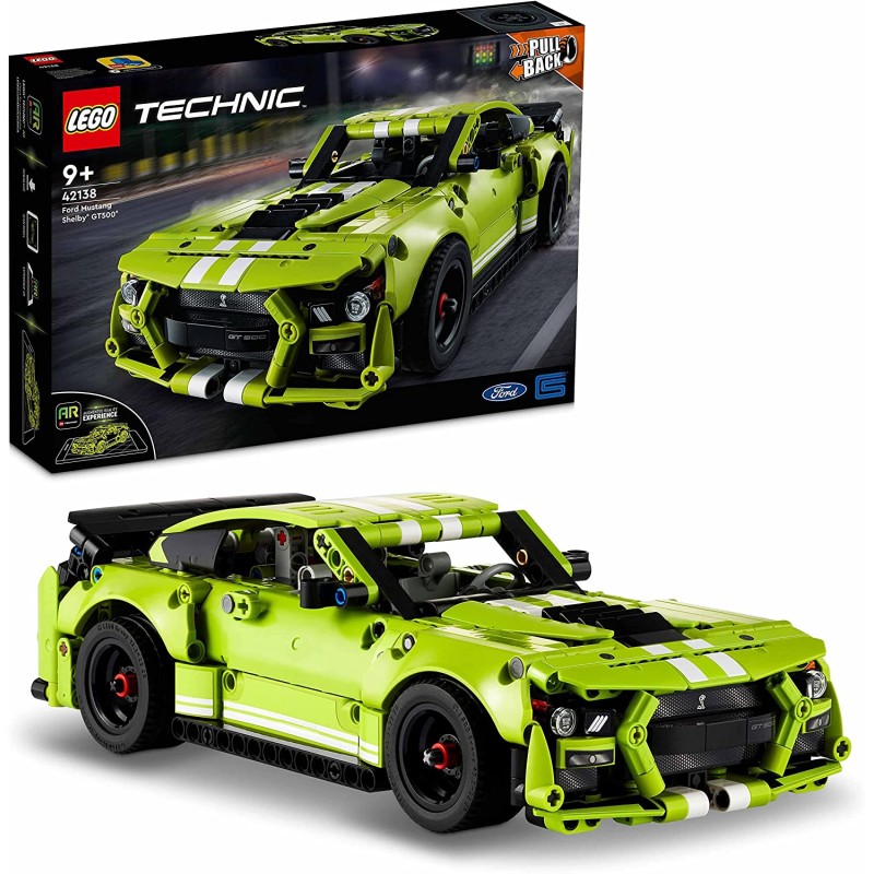 LEGO Technic Ford Mustang Shelby GT500, Modellino Auto da Costruire, Macchina Giocattolo, con App AR, 42138