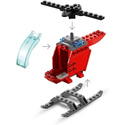 LEGO City Fire Elicottero Antincendio, con 2 Minifigure e Base Starter Brick, Giocattolo per Bambini di 4 Anni, 60318