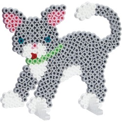 Hama - Scatola Cane e Gatto - 2000 perline e 2 placche - Perle da stiro - AMA3449