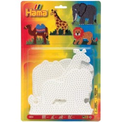 Hama - Tavole Forate Elefante, Giraffa, Leone, Cammello - AMA4553