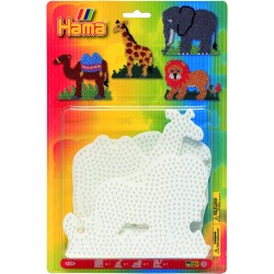 Hama - Tavole Forate Elefante, Giraffa, Leone, Cammello - AMA4553