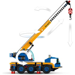 LEGO City Great Vehicles Gru Mobile, Veicoli da Cantiere, Camion Giocattolo, Giochi per Bambini dai 7 Anni in su, 60324