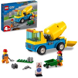 LEGO City Great Vehicles Autobetoniera, Camion Giocattolo, Giochi per Bambini dai 4 Anni in su con Veicoli da Cantiere, 60325