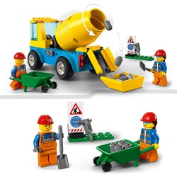 LEGO City Great Vehicles Autobetoniera, Camion Giocattolo, Giochi per Bambini dai 4 Anni in su con Veicoli da Cantiere, 60325