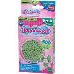 Aquabeads - Solid Beads Light Green, perle 600 - AQU32538