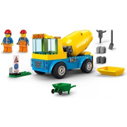 LEGO City Great Vehicles Autobetoniera, Camion Giocattolo, Giochi per Bambini dai 4 Anni in su con Veicoli da Cantiere, 60325