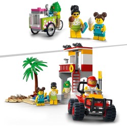 LEGO City Postazione del Bagnino, Set con ATV e Strada, Giocattoli Creativi, Idea Regalo per Bambini di 5 Anni, 60328