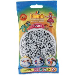 Hama - Bustina Perline, 1000 Pezzi, Colore: Grigio chiaro - AMA207-70