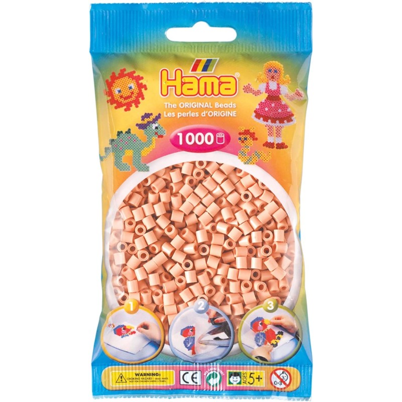 Hama - Bustina Perline, 1000 Pezzi, Colore: Carne - AMA207-26