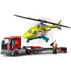 LEGO City Great Vehicles Trasportatore di Elicotteri di Salvataggio, Camion Giocattolo, Giochi per Bambini di 5 Anni, 60343