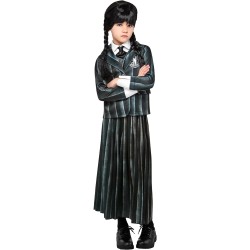 Rubies - Costume Wednesday Mercoledì Addams per bambina, Top con Giacca e Gonna Divisa Scuola Nevermore Academy Halloween, Non i