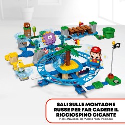 LEGO Super Mario Spiaggia del Ricciospino Gigante - Pack di Espansione, Giocattolo con Yoshi e Delfino, Regalo 7 Anni, 71400