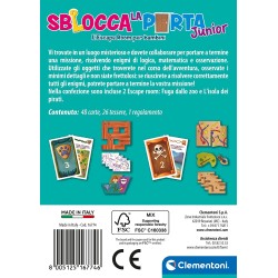 Clementoni - Sblocca La Porta Junior Tavolo Escape Room, Gioco di società - CL16774