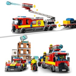 LEGO City Fire Vigili del Fuoco, Edificio con Fiamme, Camion dei Pompieri Giocattolo, Giochi per Bambini di 7 Anni, 60321