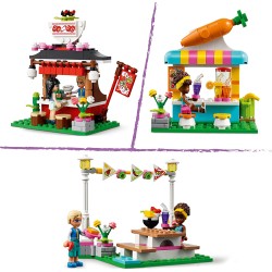 LEGO Friends Il Mercato dello Street Food, Include Camion dei Tacos e Bar dei Frullati, Giochi per Bambini dai 6 Anni, 41701