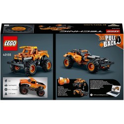 LEGO Technic Monster Jam El Toro Loco, Set 2 in 1 Camion e Macchina Giocattolo, per Bambini di 7 Anni, 42135