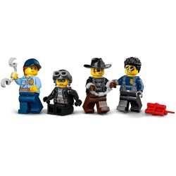 LEGO City Trasporto dei Prigionieri della Polizia, Camion Giocattolo con Moto, Auto, 4 Minifigure, Snake Rattler e Clara La Crim