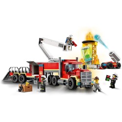 LEGO City Unità di Comando Antincendio, Giocattoli per Bambini di 6 Anni, con Vigile del Fuoco, 60282