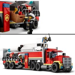 LEGO City Unità di Comando Antincendio, Giocattoli per Bambini di 6 Anni, con Vigile del Fuoco, 60282