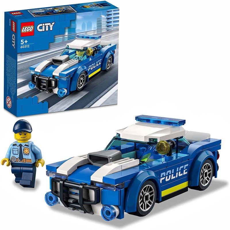 LEGO City Police Auto della Polizia, Set di Costruzione con Minifigure e Macchina Giocattolo per Bambini di 5 Anni, 60312