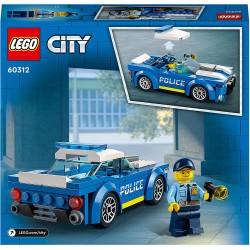 LEGO City Police Auto della Polizia, Set di Costruzione con Minifigure e Macchina Giocattolo per Bambini di 5 Anni, 60312