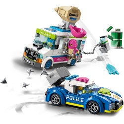 LEGO City Police Il Furgone dei Gelati e l Inseguimento della Polizia, Set per Bambini di 5 Anni, Camion Giocattolo, 60314