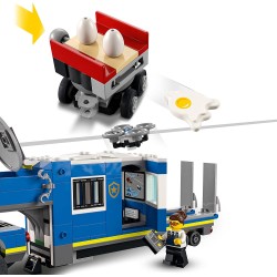 LEGO City Police Camion Centro di Comando della Polizia, ATV, Drone, 4 Minifigure e Trattore Giocattolo, Idea Regalo, 60315