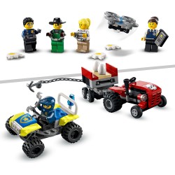 LEGO City Police Camion Centro di Comando della Polizia, ATV, Drone, 4 Minifigure e Trattore Giocattolo, Idea Regalo, 60315