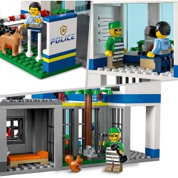 LEGO City Police Stazione di Polizia, con Camion della Spazzatura ed Elicottero Giocattolo, per Bambini di 6 Anni, 60316