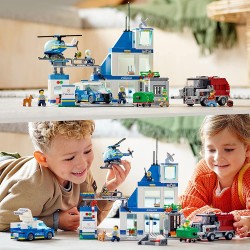 LEGO City Police Stazione di Polizia, con Camion della Spazzatura ed Elicottero Giocattolo, per Bambini di 6 Anni, 60316