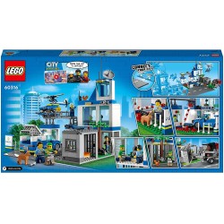 LEGO City Police Stazione di Polizia, con Camion della Spazzatura ed Elicottero Giocattolo, per Bambini di 6 Anni, 60316