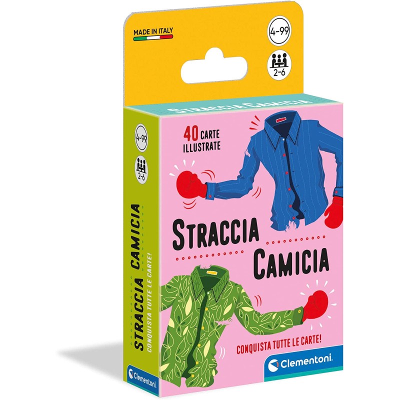 Clementoni - Straccia Camicia Mazzo, Carte da Gioco Bambini, 2-6 Giocatori - CL16298