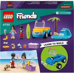 LEGO - Friends Divertimento sul Beach Buggy con Macchina Giocattolo, Tavola da Surf, Mini Bamboline, Delfino e Cane, 41725