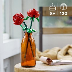 LEGO - Creator Rose Set di Fiori Finti Compatibile con Bouquet di Fiori Artificiali, Decorazione per Casa, Accessori Camera da L