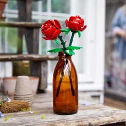 LEGO - Creator Rose Set di Fiori Finti Compatibile con Bouquet di Fiori Artificiali, Decorazione per Casa, Accessori Camera da L