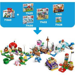 LEGO - Super Mario Pack di Espansione Yoshi nella Foresta Fuovolosa, con 2 Personaggi, Regalo per Gamer, da Collezione da Abbina