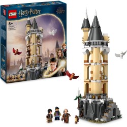 LEGO - Harry Potter Guferia del Castello di Hogwarts, da 8 Anni in su con 3 Minifigure e 5 Gufi, Idea Regalo dal Wizarding World