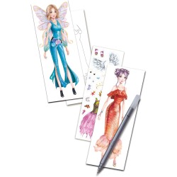 Ravensburger - Fashion Designer Style Book, Fantasy, Crea la tua Collezione di Moda, Disegni da Colorare, Compatibile con Fashio