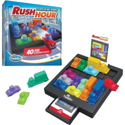 ThinkFun - Rush Hour, Scappa Dagli Ingorghi, Gioco da Tavolo, 1+ Giocatori, Idea Regalo per Bambini e Ragazzi 8+ Anni, (Versione