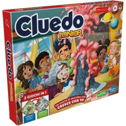 Hasbro Gaming Cluedo Junior, gioco in scatola, tabellone fronte-retro, 2 giochi in 1, gioco di mistero - F64191031