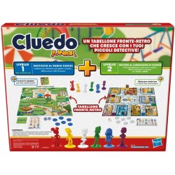 Hasbro Gaming Cluedo Junior, gioco in scatola, tabellone fronte-retro, 2 giochi in 1, gioco di mistero - F64191031