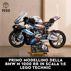 LEGO 42130 - Technic BMW M 1000 RR, Moto per Adulti da Costruire, Modellino Replica Superbike con Dettagli Originali - LG42130