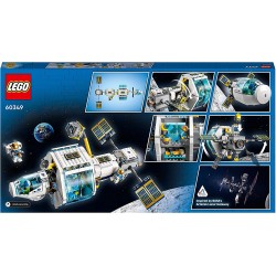 LEGO 60349 - City Stazione Spaziale Lunare, Giocattoli Ispirati alla NASA, con 5 Minifigure di Astronauti - LG60349