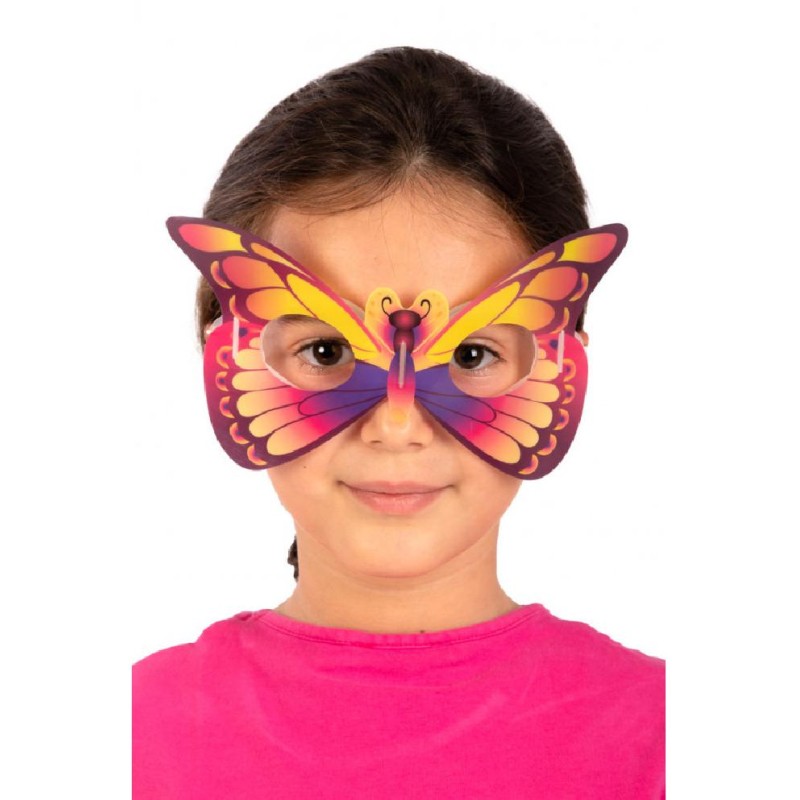 Carnival Toys - Maschera Farfallina Multicolor Luminosa G.I.D. In Busta, 04795