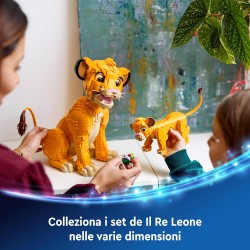 LEGO Disney Simba, il Cucciolo del Re Leone, da 6 Anni, Personaggio Giocattolo Costruibile con Parti Snodabili dal Film d Animaz